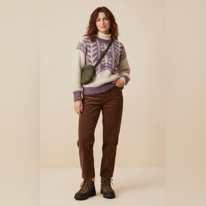 Vintage Scandinavian Knit Sweater Wool Cabin Core Style Small